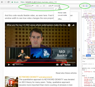 Embed YouTube videos with responsive code